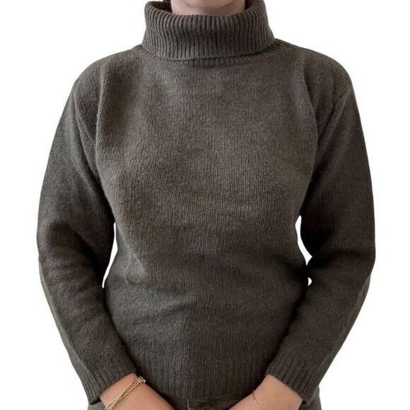 Vintage 1980s Wainscott Womens Olive Green Lambswool Angora Blend Soft Sweater S - Picture 3 of 6